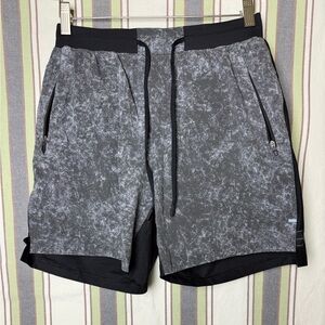 lululemon Black and Gray License to Train Shorts